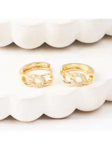 SALTY Sunehri Artificial Stones Studded Circular Studs