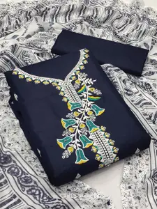 LADY SHOPI Embroidered Pure Cotton Unstitched Dress Material