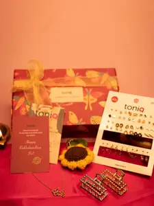 ToniQ Set Of 5 Stone Studded Jewellery Set With 25 Pairs Of Earrings