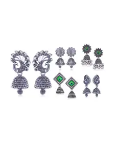 Sangria Silver-Plated Alloy Earrings