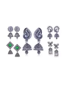 Sangria Silver-Plated Alloy Earrings