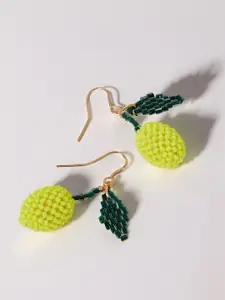 Accessorize Artificial Stones Studded And Beaded Quirky Drop Earrings