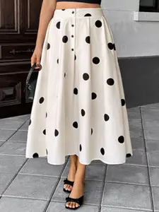 StyleCast Printed Flared Midi Skirt