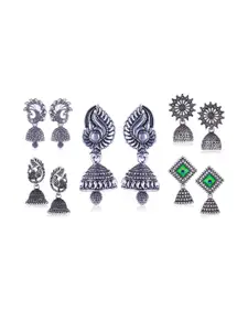 Sangria Silver-Plated Alloy Earrings