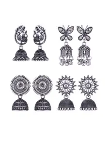 Sangria Silver-Plated Alloy Earrings