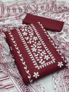 JULEE Embroidered Pure Cotton Unstitched Dress Material