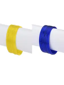 1ST TIME Set Of 24 Plain Glass Bangles