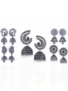 Sangria Silver-Plated Alloy Earrings