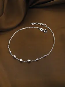 VANBELLE 925 Sterling Silver Rhodium Plated Charm Anklet