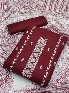JULEE Embroidered Pure Cotton Unstitched Dress Material
