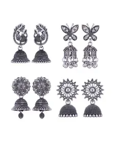 Sangria Silver-Plated Alloy Earrings