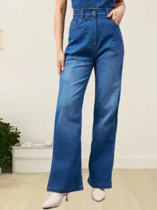 all about you Women Flared High-Rise Stretchable Jeans