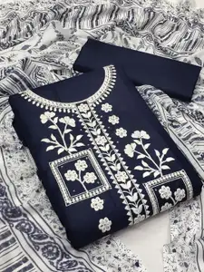 LADY SHOPI Embroidered Pure Cotton Unstitched Dress Material