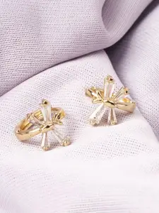 SALTY Artificial Stones Studded Contemporary Petal Glow Studs