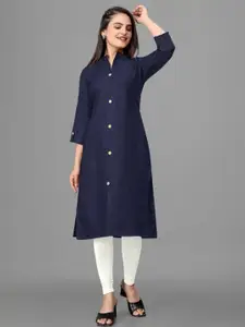 Faxmon Fashion Women Blue Kurta
