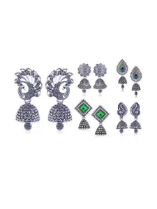 Sangria Silver-Plated Alloy Earrings