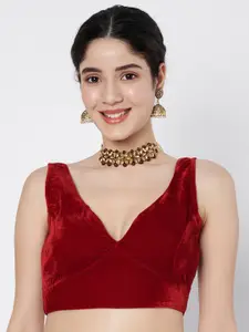 flaher V-Neck Saree Blouse