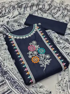 JULEE Embroidered Pure Cotton Unstitched Dress Material