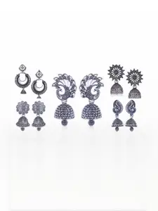 Sangria Silver-Plated Alloy Earrings