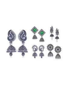 Sangria Silver-Plated Alloy Earrings