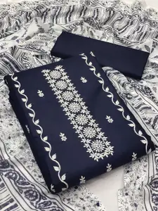 APNISHA Embroidered Pure Cotton Unstitched Dress Material