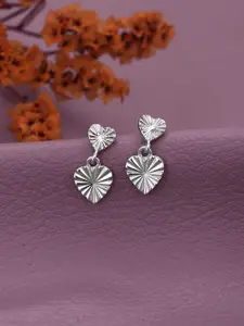VANBELLE 925 Sterling Silver Rhodium Plated Heart Drop Earring