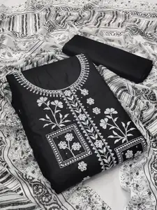 LADY SHOPI Embroidered Pure Cotton Unstitched Dress Material