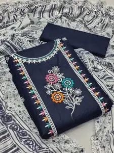 LADY SHOPI Embroidered Pure Cotton Unstitched Dress Material