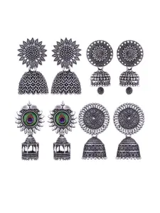 Sangria Silver-Plated Alloy Earrings