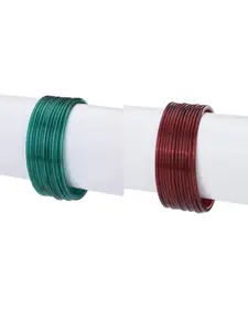 1ST TIME Women Pack of 2 Lightweight Glass Bangle Set