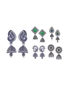 Sangria Silver-Plated Alloy Earrings