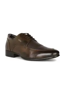 Bata Men Textured Leather Formal Derbys