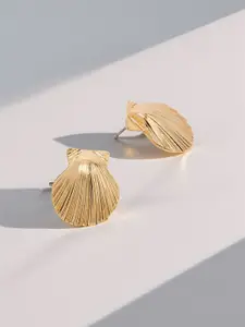 Accessorize London Gold Shell Contemporary Studs