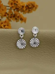 VANBELLE 925 Sterling Silver Rhodium Plated Round Stud Earring