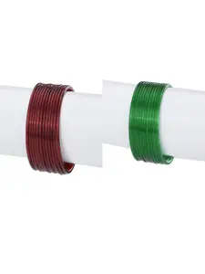 1ST TIME Women Pack of 2 Lightweight Glass Bangle Set