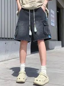 StyleCast x Revolte Men Baggy Fit Mid-Rise Medium Shade Jeans