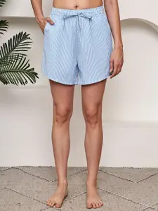 TAG 7 Women Striped Lounge Shorts
