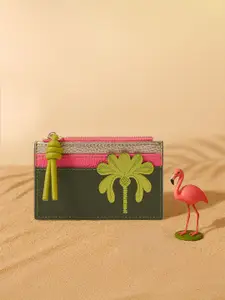Accessorize London Women Colorblock Palm Card Holder