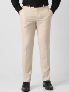 Van Heusen Men Slim Fit Pleated Formal Trousers
