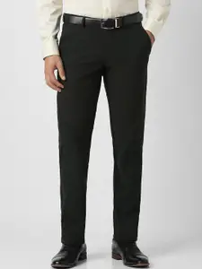 Van Heusen Men Solid Mid-Rise Slim Fit Formal Trousers