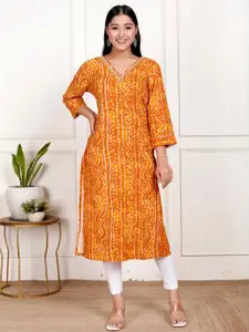 KALINI Women Orange Kurtis