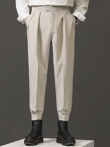 StyleCast x Revolte Men Regular Fit Mid-Rise Trousers
