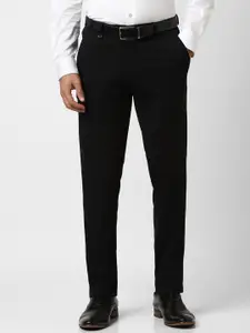 Van Heusen Men Slim Fit Mid-Rise Formal Trousers