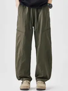 StyleCast x Revolte Men Regular Fit Mid-Rise Easy Wash Cargos Trousers