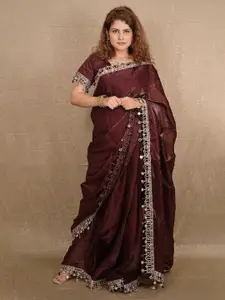 Anouk Organza Saree With Blouse