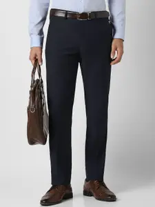 Van Heusen Men Slim Fit Mid-Rise Formal Trousers