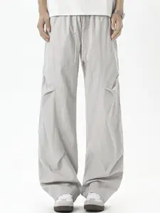 StyleCast x Revolte Men Mid Rise Loose Fit Easy Wash Trousers