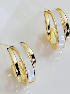 VAGHBHATT Gold-Plated Hoop Earrings