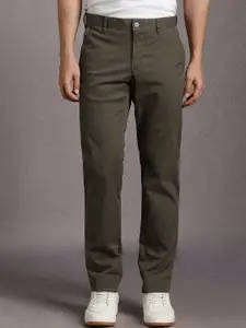 Louis Philippe Sport Men Slim Fit Flat Front Cotton Trousers