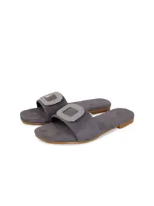 CATBIRD Women Open Toe Flats with Western - Embellished